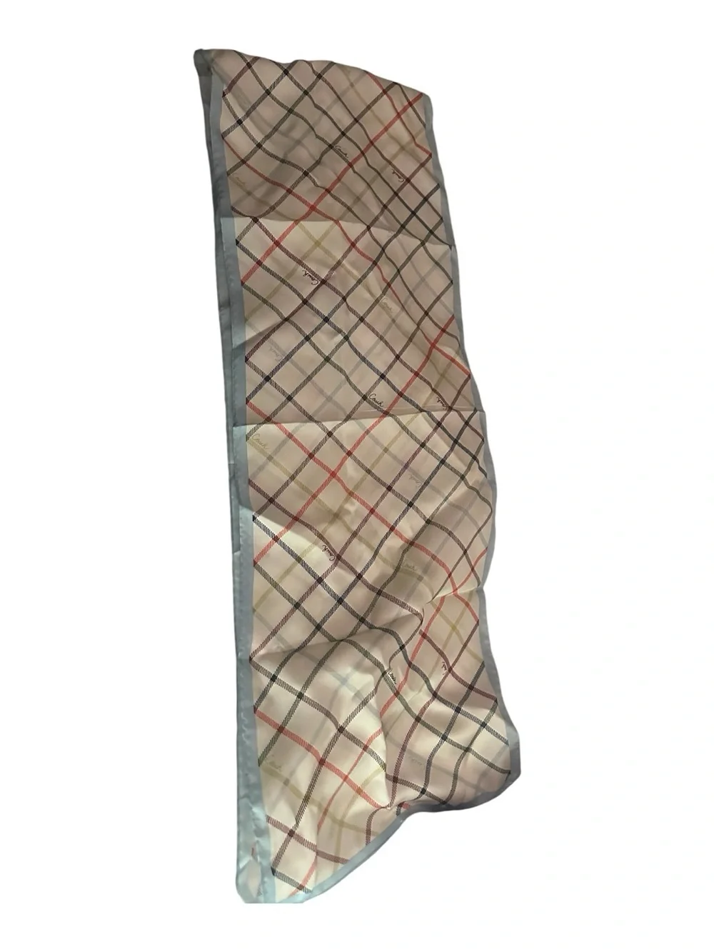 Coach Silk Scarf – Plaid Print  – NWT